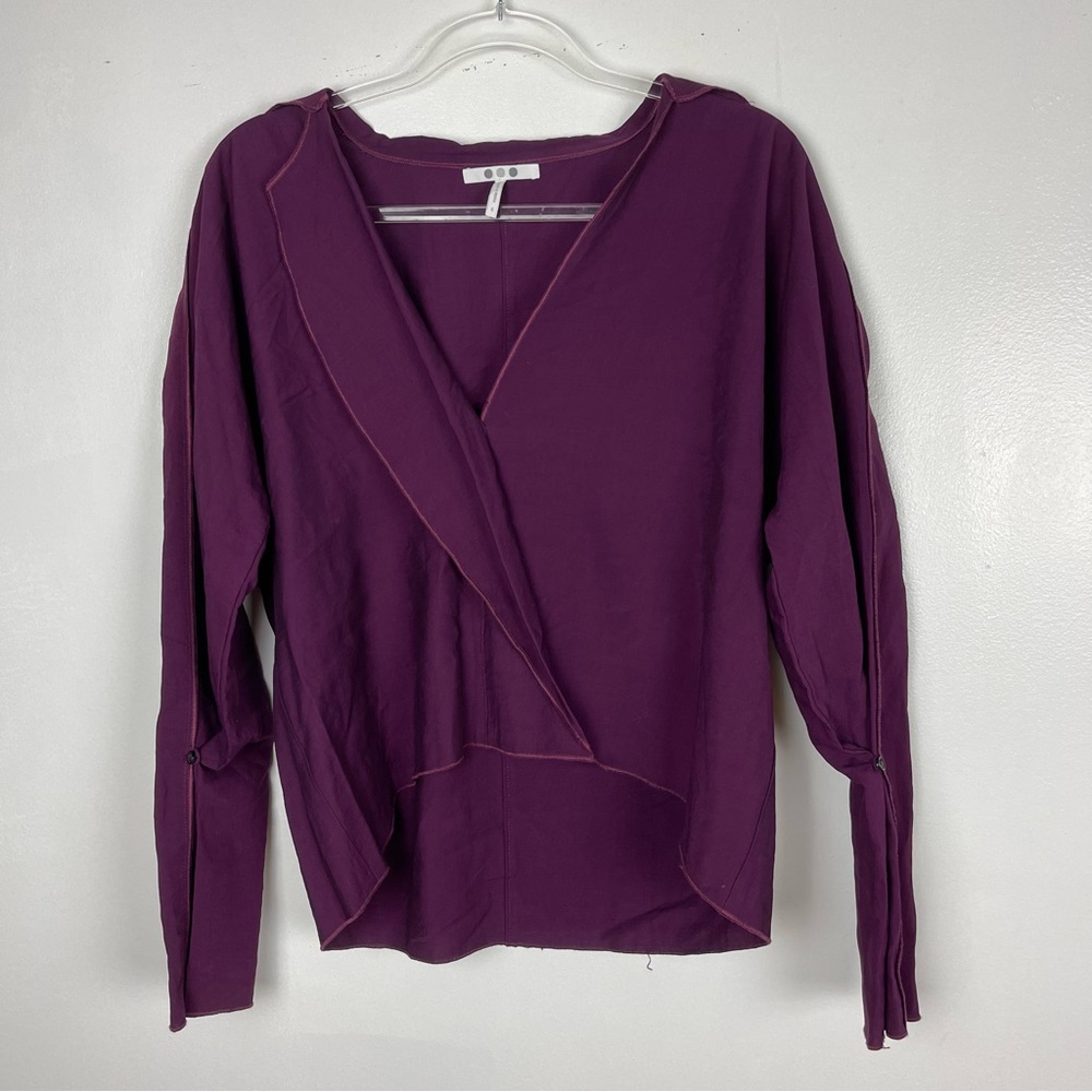 Three dots wrap front blouse